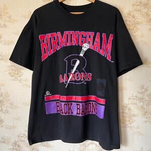 Vintage 90s Birmingham Black Barons Tee | Negro League Baseball | L/XL
